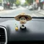 Búp bê bò LACYESUK, Hình bò cỏ dễ thương đau khổ, Hình trang trí bảng điều khiển trung tâm giải nén dễ thương Emo xấu xí