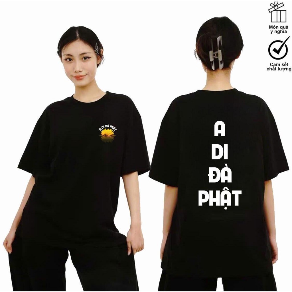（Giao hàng 24h）Angela Áo thun A di đà phật , Chất Cotton Co Dãn 2 Chiều Áo Phông Hàng Đẹp Chuẩn Form Hottrend