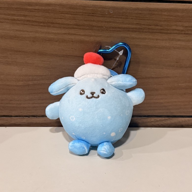 SQ5 Sanrio Pom Purin Plushie Trái Cây Món Tráng Miệng Trái Tim Sang Trọng Carabiner Túi Charm QS5