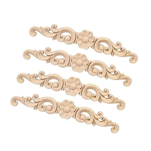 Cc 4 Trang Trí Hoa Chạm Khắc Táo Onlays Cho Đồ Nội Thất Chân Bàn DIY Craft 6 3Inch Nội Thất Đề Can