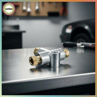 Đầu nối phanh 3 chiều SAFENH, Miếng chữ T hợp kim kẽm với đai ốc M8 / M10 cho ống phanh ô tô VN