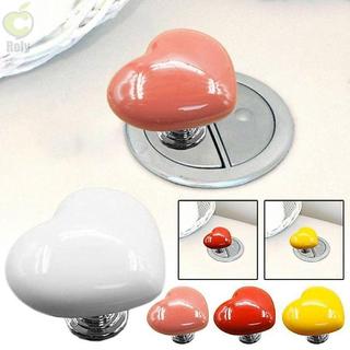 Nút xả bồn cầu ROLY, Nút bồn cầu hình trái tim tiết kiệm sức lao động đa năng, Núm ngăn kéo tủ nhựa sáng tạo Nhà vệ sinh