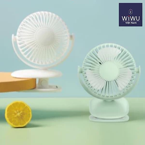 Quạt Kẹp Xoay Để Bàn WIWU FS-03 - 3 Cấp Độ Gió, Xoay 360 Độ, Thiết Kế Đa Năng, Pin Bền Bỉ