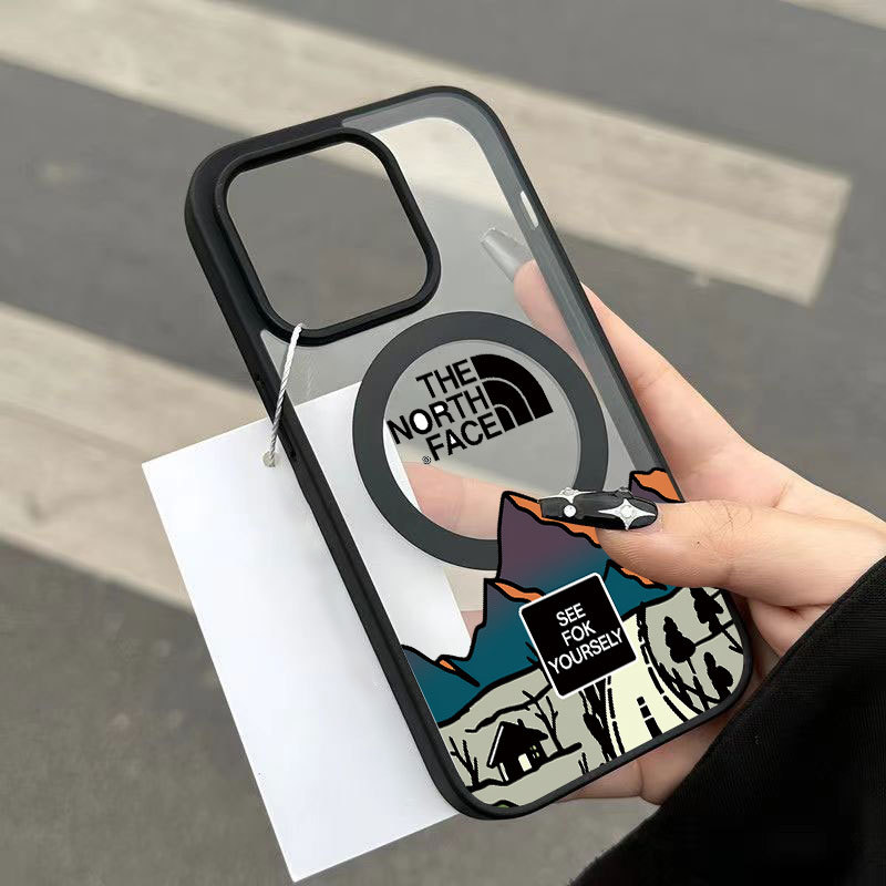 ốp lưng iphone Vỏ nam châm với cảnh núi tuyết Cho Iphone 17 11 12 13 14 15 Iphone 16 7 xs xr Pro Max Plus