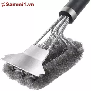 ZK BBQ Grill Brush Scrubber Dụng cụ làm sạch thịt nướng Dây thép không gỉ VN