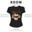 BOOM Áo Baby Tee Nữ Cotton Ôm Body-Áo Thun Ngắn Tay Y2K In Hình PhongCách Mùa Hè, Cổ Tròn Hàng Đầucách hàn quốc phong100