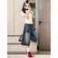 150 Quần croped Denim dành cho nữ mùa hè Phong cách mới Slim-fit Phong cách lười biếng Quần giữa ống rộng