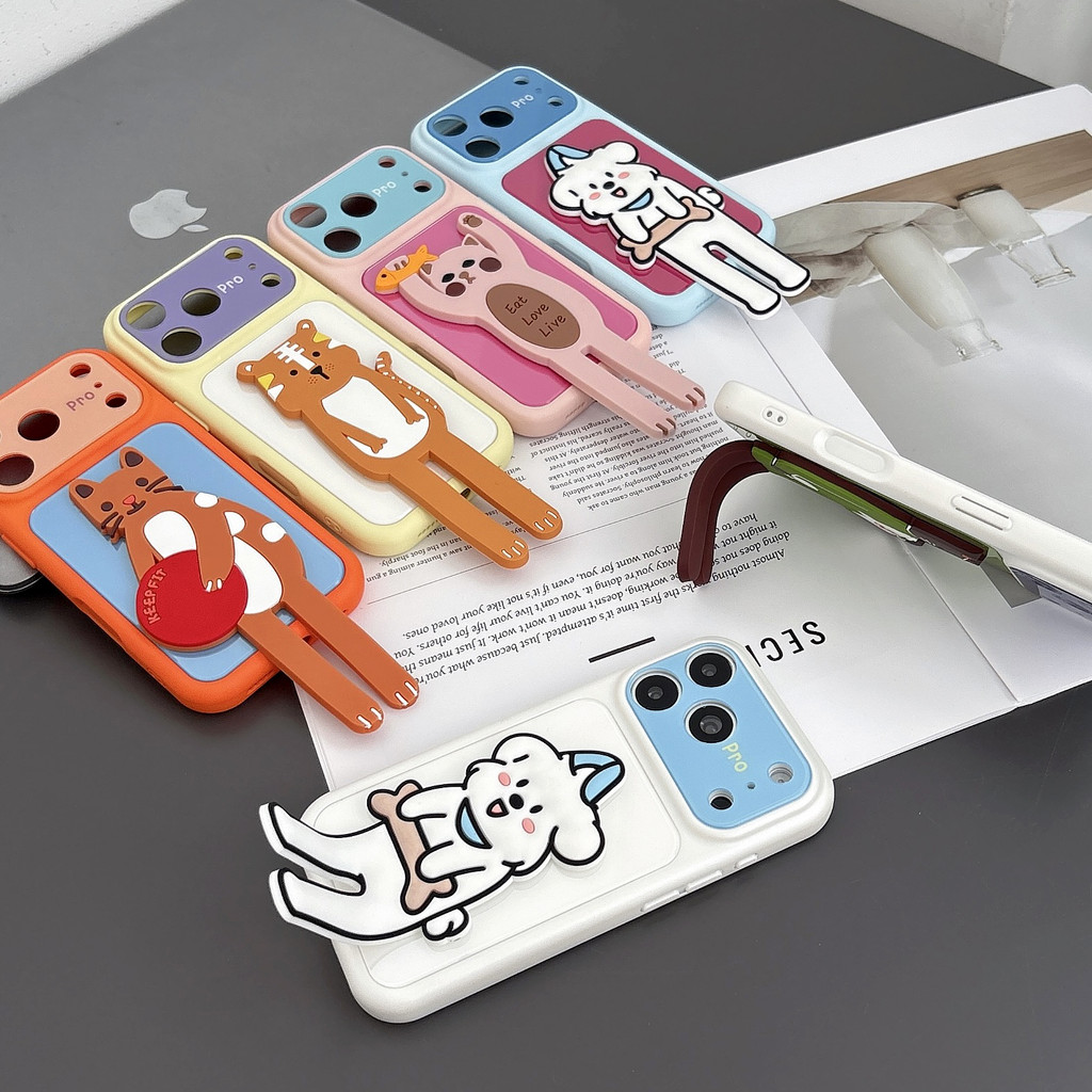 Ốp điện thoại động vật nhỏ ba chiều 3D cho IPhone 17 Pro Max 17 16 15 14 13 Vỏ điện thoại chống rơi