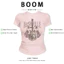 BOOM Áo Baby Tee Nữ Cotton Ôm Body-Áo Thun Ngắn Tay Y2K In Hình PhongCách Mùa Hè, Cổ Tròn Hàng Đầucách hàn quốc phong092