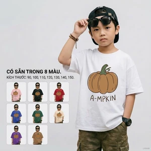 Áo thun bé trai in hình hoạt hình, mềm mịn thấm hút mồ hôi, size 90-150, phong cách Hàn Quốc