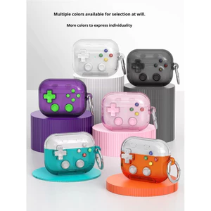 Vỏ bảo vệ Air Pods Pro 3 Vỏ bảo vệ Giá đỡ điện thoại di động Khóa nút 3D Móc kim loại pro2 Bảo vệ tai nghe chống sốc trong suốt thế hệ thứ 4