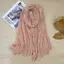PNPIA-Áo vải lanh Cotton phong cách Hàn Quốc gấp khăn quàng cổ nữ mỏng màu trơn Đơn giản phù hợp với vai dài quấn Ne ấm hơn Khăn lụa