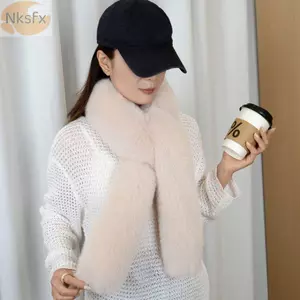 Khăn Dài Giả Lông Thú Dày 130cm, Mềm Mại Sang Trọng Cổ Nữ Ấm Hơn Mùa Thu