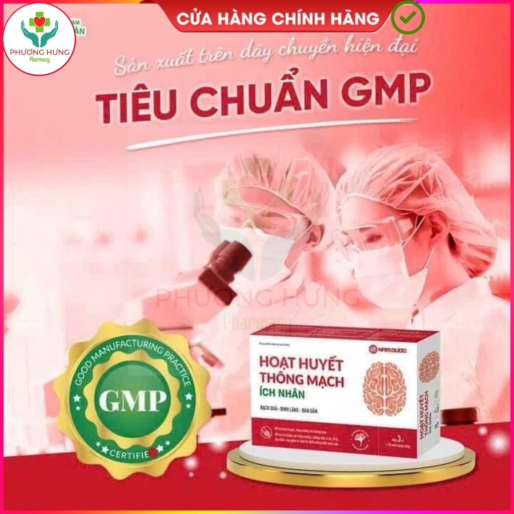 Hoạt Huyết Thông Mạch Ích Nhân Giúp Hỗ Trợ Hoạt Huyết, Tăng Cường Lưu Thông Máu Não - Hộp 30 Viên