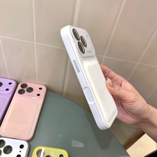 Phim bảo vệ toàn bộ ống kính Vỏ điện thoại da phồng chống sốc cho iPhone 17Promax 17Pro 13 14 15 16 Pro Max Màu kẹo nữ Vỏ di động
