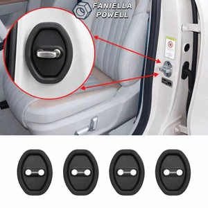 FANIELLAPOWELL 4 Bộ Nắp Khóa Cửa Ô Tô, Chống Trầy Xước Giảm Tiếng Ồn Khóa Cửa Ô Tô Bảo Vệ, Tấm Bảo Vệ Cửa Ô Tô Chống Va Chạm Silicon Tấm Chống Sốc Ô Tô