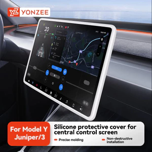 YZ Cho Tesla Model 3 Y Highland Juniper 2025 Silicon Bảo Vệ Viền Bên Trong Gương Chiếu Hậu Bao Điều Khiển Trung Tâm Điều Hướng