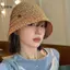 LUImo Đi Biển Mũ Rơm Hàn Quốc Mùa Hè Nữ Tấm Che Thoáng Khí Sang Trọng Buet Mũ Người Cá Tay Dệt Bé Gái Câu Cá Mũ Chống Nắng Cho Nữ SBS