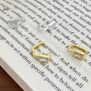 JULYHOT Tối Giản Hình Học Bông Tai Zircon Trắng Cho Nữ Cô Gái Thời Trang Hàn Quốc Mới Trang Sức Nữ Quà Tặng Dự Tiệc Massivedeals