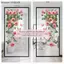 {AKIN} 1 Decal dán cửa sổ hình bướm hoa hồng hồng màu xanh lá cây tự dính để trang trí kính phòng khách gia đình {a}