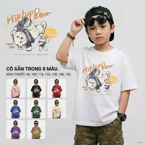 Áo thun bé trai basic Dễ phối đồ Vải mềm mại bé từ 10-40kg