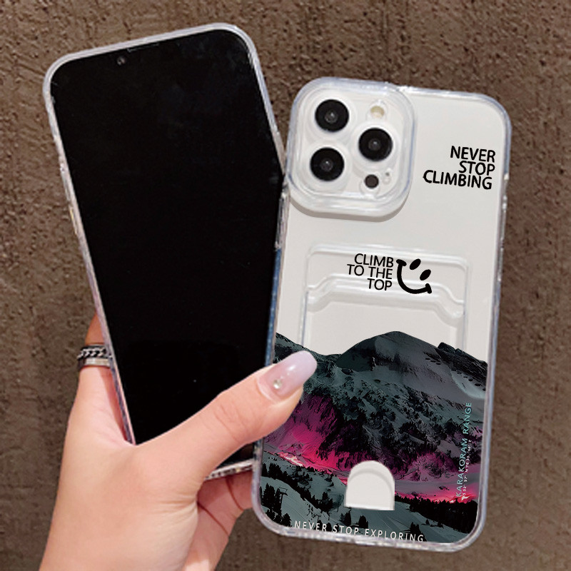 Ốp Lưng Có Đựng Thẻ Cho Samsung Galaxy A57 A02 A03 A04 A03S A05 A05S A06 A07 A17 A12 13 A14 A15 A16 A20 A22 A34 A54 A31A32 A35 A33 A50 A51 A52 A55 A56 A70 Đỉnh Núi Neon