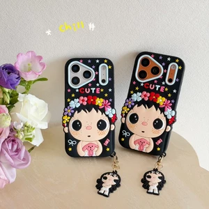 Mũ đội đầu hoa Xiaoyu Mặt dây chuyền iphone17 Apple 16 Thích hợp cho vỏ điện thoại 14 / 15promax
