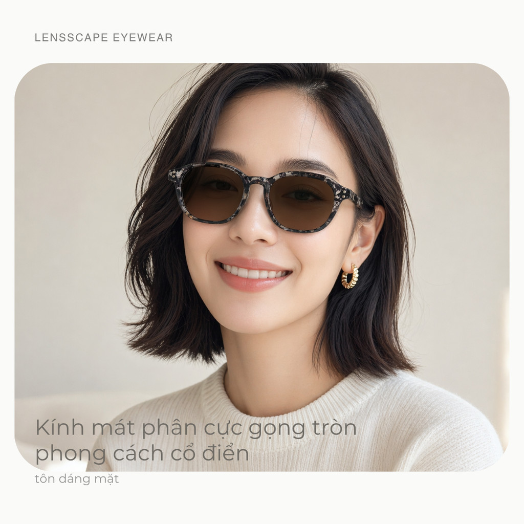Kính mát phân cực dáng vuông UV400 dùng khi đi nắng ban ngày