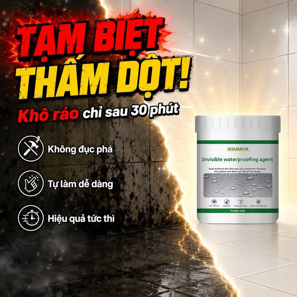 🔥Bảo hành 100 năm keo chống thấm trong | Đa năng sửa mái/tường/sàn/dung dịch trong | Khô nhanh dễ dùng keo sửa đa năng