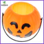 Trang Trí Halloween LED Trẻ Em Pail Mini Trick Treat Xô Màu Cam Trang Trí Cầm Tay zhenghtr