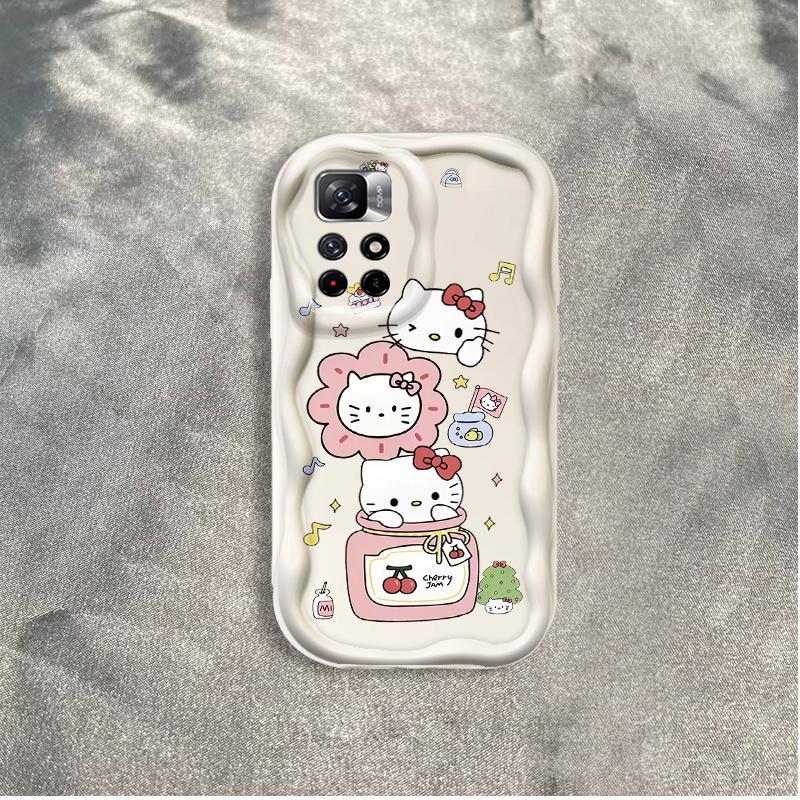 Thích hợp cho Redmi 10 Note 11 11S 12 Pro 4G 3D Phụ kiện TPU mềm Kitty Cat Vỏ điện thoại chống sốc