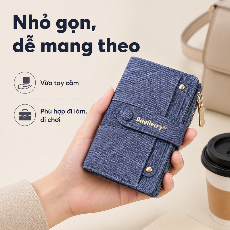 Ví Nữ Nhỏ Gọn Phong Cách Ins Mới – Da PU, Dây Kéo Mini, Đựng Thẻ & Tiền Xu Đa Năng, Phụ Kiện Thời Trang Cho Học Sinh