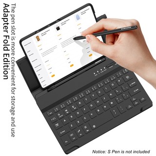 Bàn phím không dây cho Samsung Galaxy Z Fold 7/6/5/4/3 kèm khe cắm bút S, giá đỡ