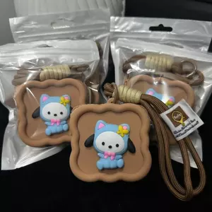 Dễ Thương Pochacco Silicon Ví Đựng Tiền Xu Tai Nghe Cáp USB Túi Bảo Quản Túi Cáp
