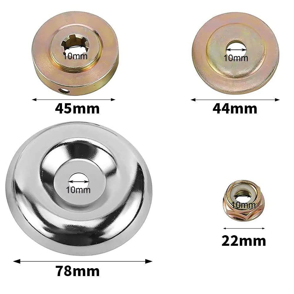 bộ 4 chi tiết đầu chuyển máy cắt cỏ đa năng 4 trong 1, bộ đai ốc cố định lưỡi cắt cho máy cắt cỏ