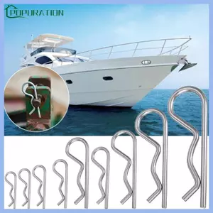 POP Gói 10 R Bộ phân loại chốt lò xo hình chữ R cho hệ thống khóa chốt Hitch