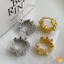 Bông tai hình tròn gợn sóng dành cho nữ Thiết kế không đều cổ điển Trang sức bông tai nhẹ tối giản cho ngày và bữa tiệc mới