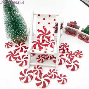 JUNYUE88US 20 Chiếc Kẹo Treo Cây Giáng Sinh, Kẹo Mô Phỏng Giáng Sinh Bằng Nhựa Handmade, Bạc Hà Treo Trang Trí Trang Trí Trang Trí Mặt Dây Kẹo Giáng Sinh Giả Năm Mới