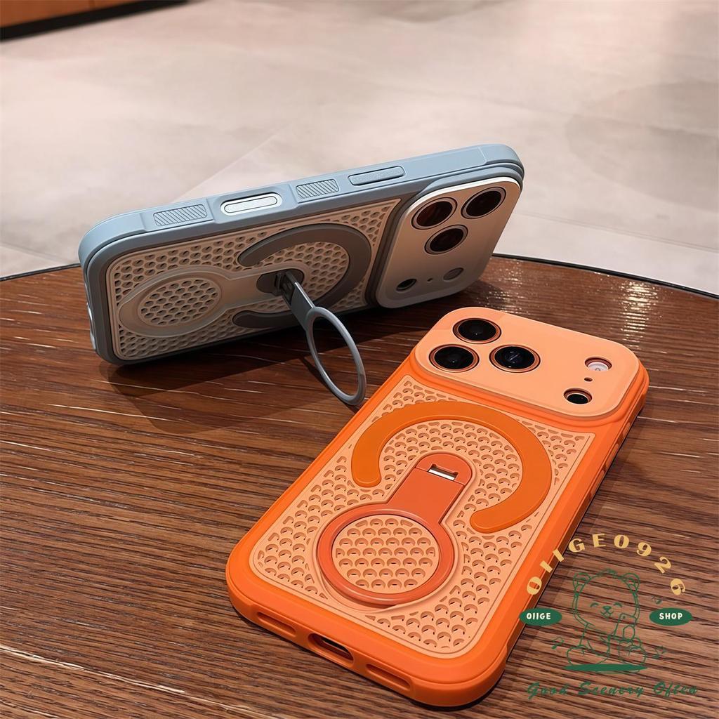 【 Ốp lưng iPhone17 】 Giá đỡ làm mát từ tính dạng lỏng Vỏ điện thoại iphone17 Pro Max 16 15 14 13 12 cho vỏ iPhone Vỏ mềm silicon TPU chống sốc