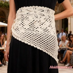 Thắt lưng nữ Thắt lưng kiểu Bohemian Móc tam giác Sash Lễ hội Rave Thắt lưng khăn quàng cổ