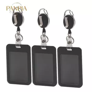 PNPIA- Hộp đựng thẻ tài liệu đơn giản sành điệu dành cho nam giới Chất lượng cao Hộp đựng thẻ trượt có thể thu vào Thẻ xe buýt Hộp đựng thẻ ID