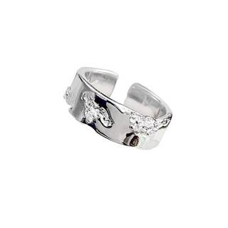 GHX 2 Chiếc Vintage Cặp Đôi Nhẫn Mở Knule Retro Màu Bạc Unisex Hợp Thời Trang Nhẫn Trang Sức Dành Cho Nữ Bộ Nhẫn Thời Trang VN