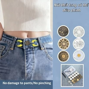 Bộ 10 Cái / 20 Cái Phong Cách Ngẫu Nhiên Nút Quần Jean Có Thể Tháo Rời Nút Không Đường May Loại Có Thể Điều Chỉnh