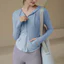 Áo khoác có mũ trùm đầu chống nắng cho nữ dài tay co giãn để tập Yoga tập thể dục hàng ngày