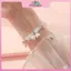 MYPANDA Ngọt Ngào Vintage Ngọc Trai Hoa Lily Vòng Tay Nữ Hàn Quốc Dễ Thương sel Màu Hồng Mặt Dây Chuyền Vòng Tay Trang Sức.
