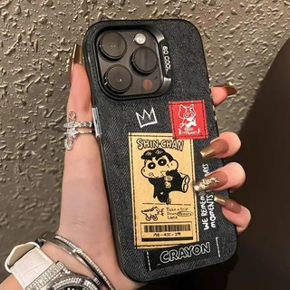Họa tiết Shin Cậu Bé Bút Chì màu đen - Ốp lưng iPhone 16 Pro Max/15 Pro Max/14/13/12/11/X/XS Max chống sốc