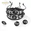 PNPIA- Thời Trang 26 Chữ Cái Vòng Tay Da PU Nhiều Lớp A-Z Tên Ban Đầu Vòng Tay Dành Cho Nam Phụ Kiện Cổ Tay Trang Sức Quà Tặng Sinh Nhật