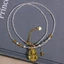 Dây chuyền xương đòn Dainty dành cho nữ- Hạt pha lê màu trắng-Mặt dây chuyền cáo chín cánh Citrine-Mọng lượng nhẹ Thân thiện với da