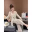 Bộ đồ thường ngày phong cách lười biếng dành cho nữ Mùa hè Phong cách mới Kem chống nắng dài vừa phải Thiết kế hàng đầu Quần thẳng chấm bi Bộ đồ hai mảnh