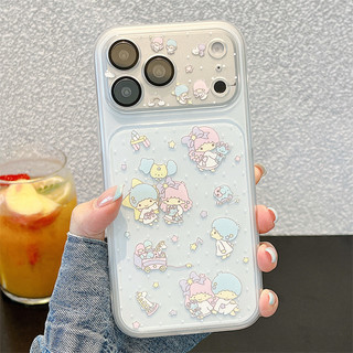 Hoạt Hình Song Tử + Vòng Tay Cho iphone17promax 16promax 15promax 15pro iphone15 14promax Vỏ TPU iphone mới chống bụi